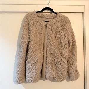 Women's Tan Faux Fur Jacket